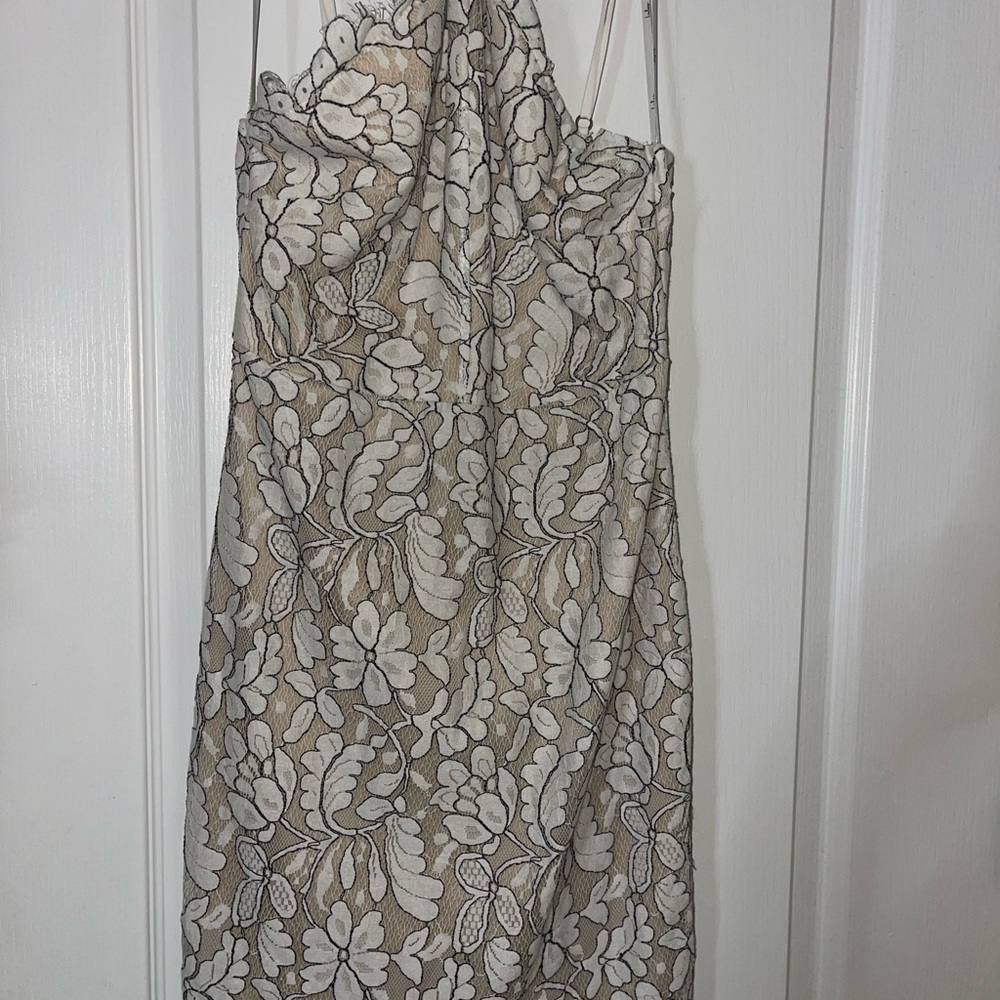 Elegant Cream Floral Lace Dress